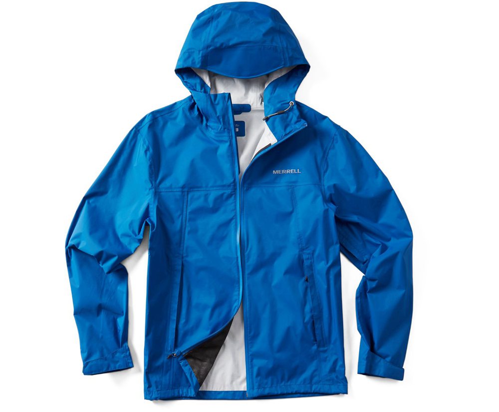 Merrell Jackets Blue - Fallon Rain - Mens 64GXDUHTB